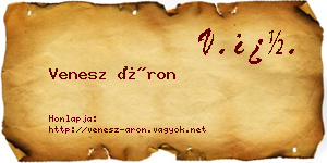 Venesz Áron névjegykártya